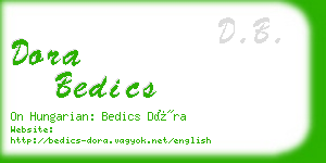 dora bedics business card